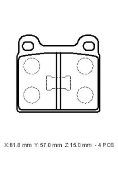 Volkswagen Passat B3 88/96 Ön Fren Balatası (Disk)(61,8x57x15)(bramax)