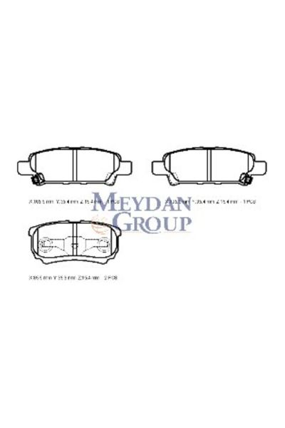 Jeep Compass 07/10 Arka Fren Balatası 2,0/2,2/2,4 (Disk)(105,9x32,5x15,4/85,5x35,5x15,4) (Daıwa)