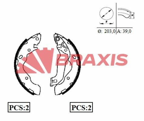 Arka Fren Balatasi Pabuc Kampana Accent 1,5 Crdi - Matrix 1,5 Crdi