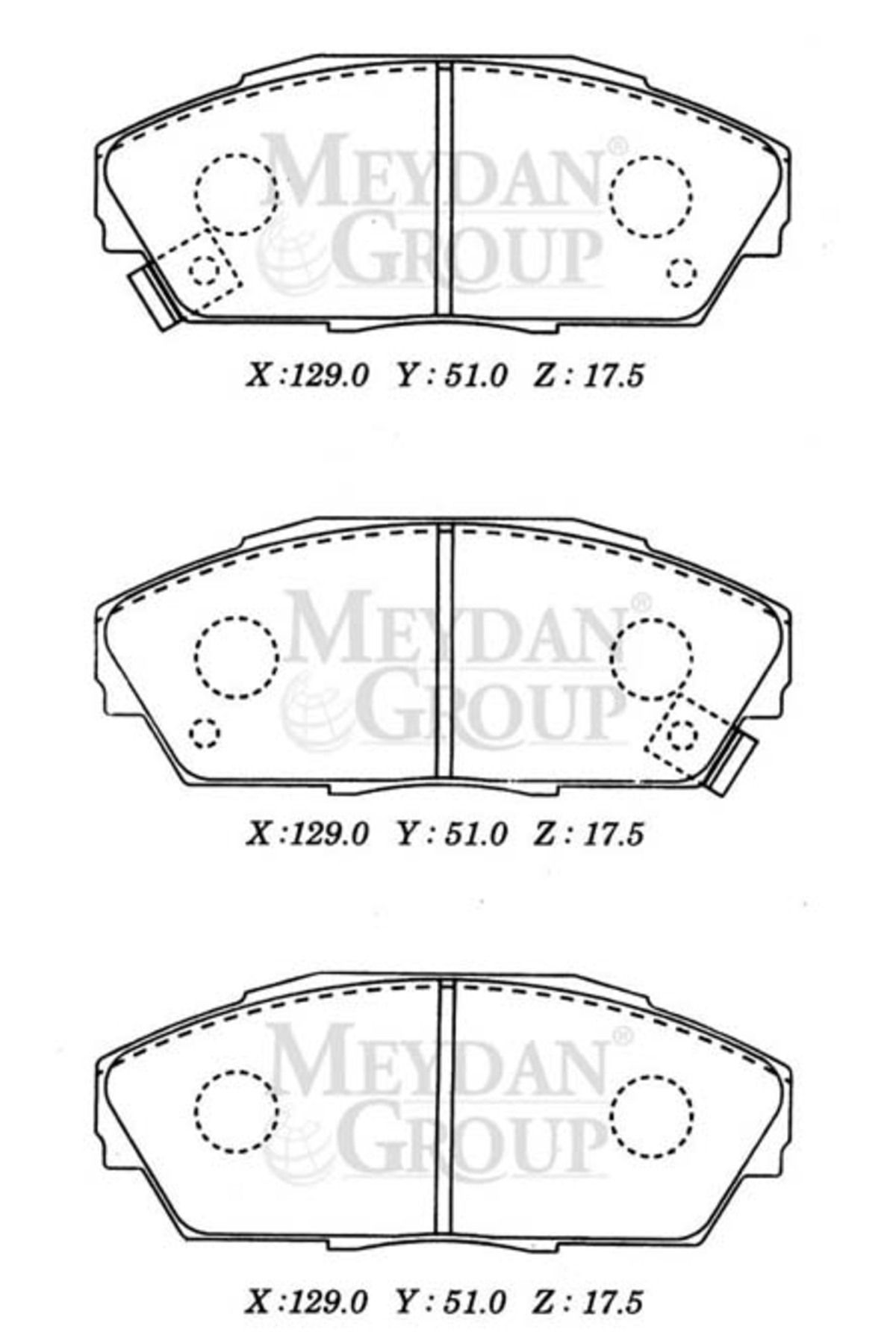 Honda Integra 92/94 Ön Fren Balatası (Disk) (129x51x17