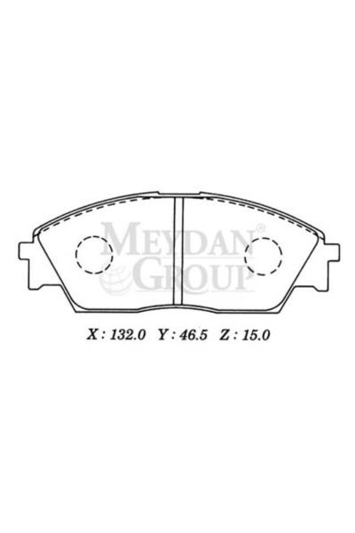 Honda Integra 90/91 Ön Fren Balatası Düz Tip (Disk) (132x46,5x15) (Daıwa)