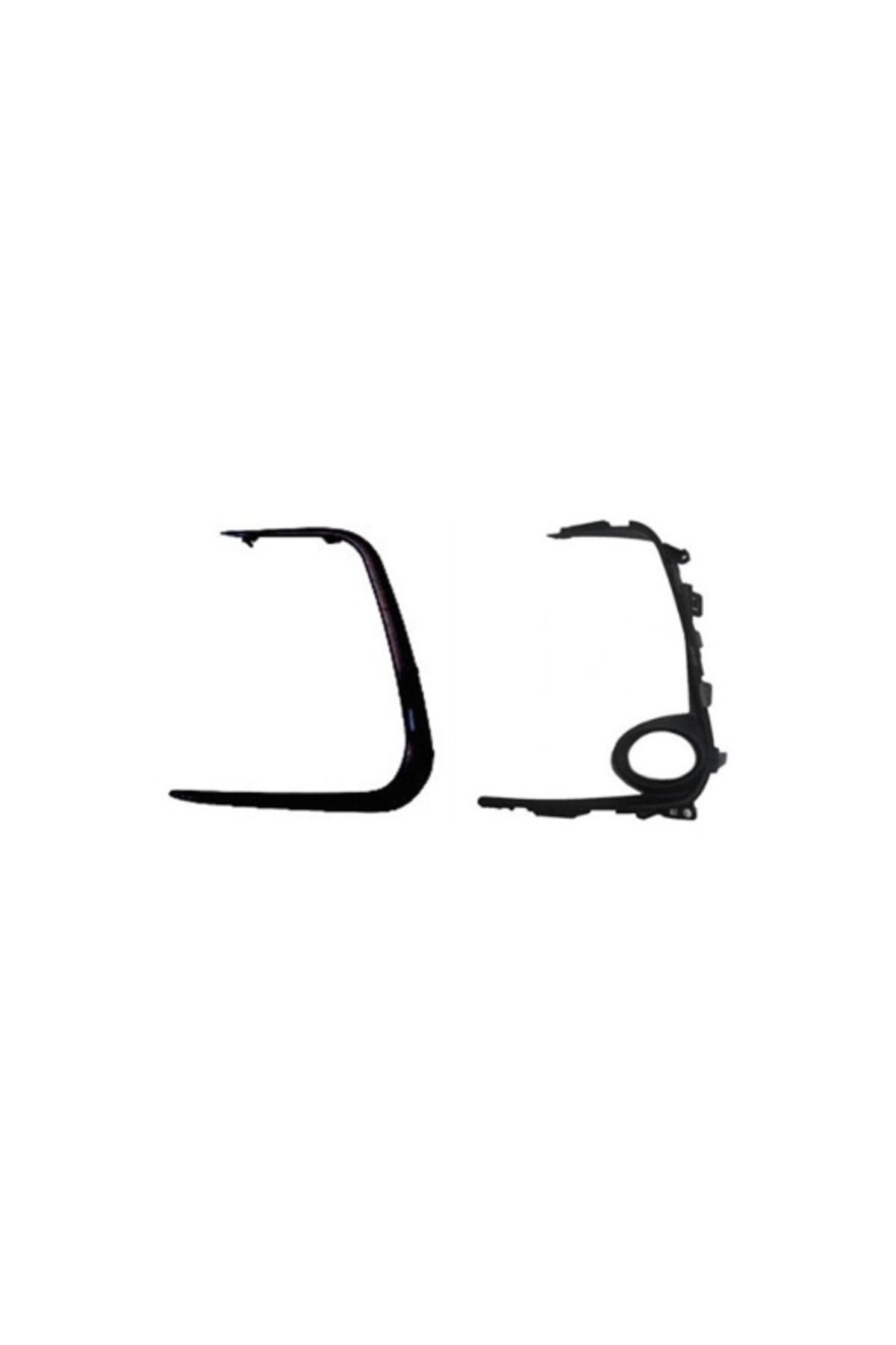 Toyota Corolla E210 19/24 Sis Lamba Kapağı Sol Sis Delikli Siyah İç Dış Set (2 Parça)