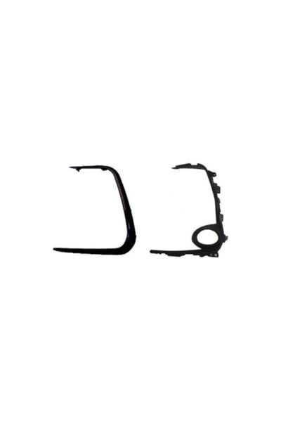 Toyota Corolla E210 19/24 Sis Lamba Kapağı Sol Sis Delikli Siyah İç Dış Set (2 Parça)
