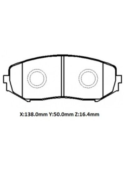Suzuki Grand Vitara 06/12 Ön Fren Balatası (Disk)(138x50x,16,4)(daıwa)