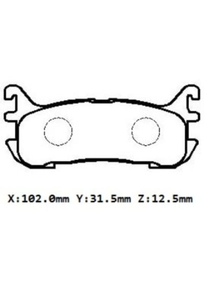 Mazda 323- Ilıa- 97/98; Arka Fren Balatası (DİSK)(102X31.5X12.5)(DAIWA) Bcyc2643zb