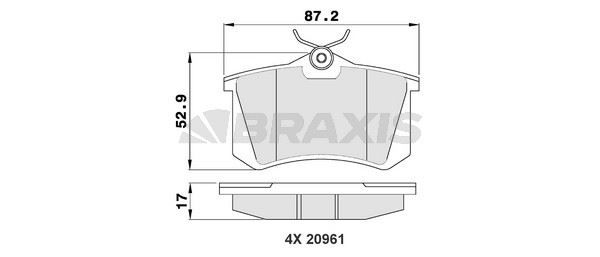 Arka Fren Balatasi Golf Iv Bora Audi A1 A3 A4 A6 A8 Altea Cordoba Ibiza Iii Iv V / Megane Ii Iii Megane Iv Hb Fluence / C3 P307 P1007 Partner Ii Berlingo Ii C3 Picasso C3 Iii Ds3 P207 1.4I 1.6I 16V 2.0I 2.0Hd P308 C4 P807 C8