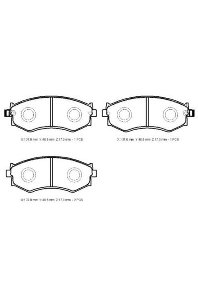 Hyundai Elantra 95/97 Ön Fren Balatası (Disk) (137x48,5x17) (Daıwa)