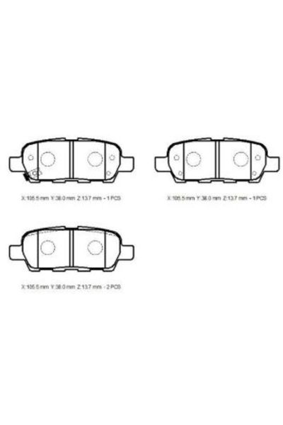 Nissan Juke 11/19 Arka Fren Balatası 1,2/1,5/1,6 (Disk) (105.4x38x14)(daıwa)