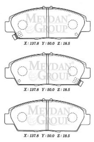 Rover 600- Sd- 93/97; Ön Fren Balatası (DİSK) (137,8X50X18,5) (DAIWA) 45022-s30-g10