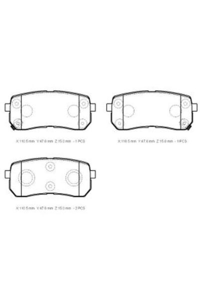Hyundai H1 Minibüs 09/11 Arka Fren Balatası (Disk)(110