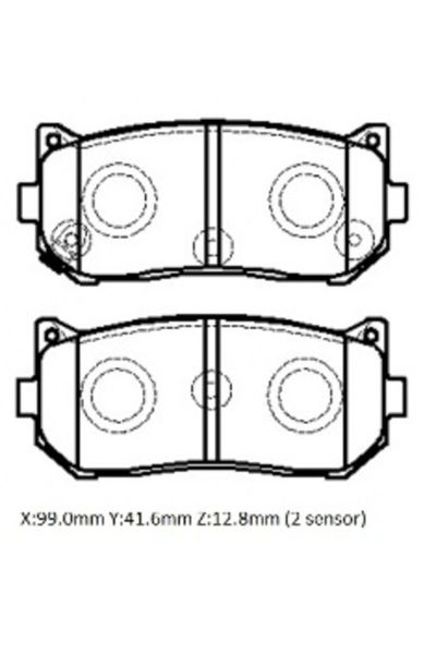 Kia Shuma Ii 00/03 Arka Fren Balatası (Disk) (99x41,6x12,8) (Daıwa)