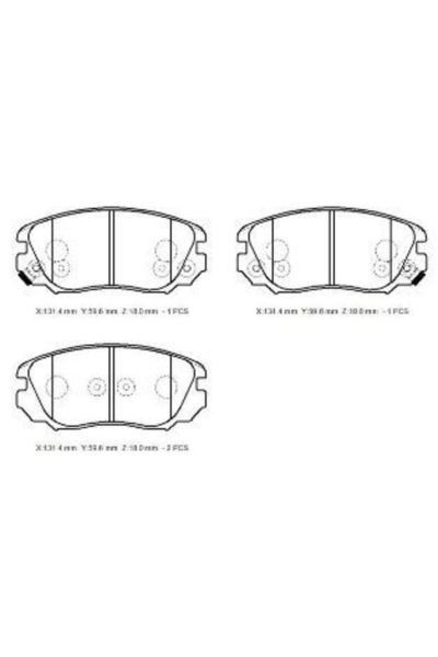 Opel Insignia 09/17 Ön Fren Balatası 1,4/1,6/1,8/2,0 (Disk) (131,5x59,6x19)(bramax)