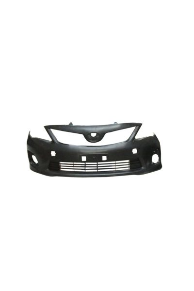Toyota Corolla E150 10/13 Ön Tampon Siyah (Izgaralı/çeki/sis/delikli (Far Yıkama Deliksiz)(fp