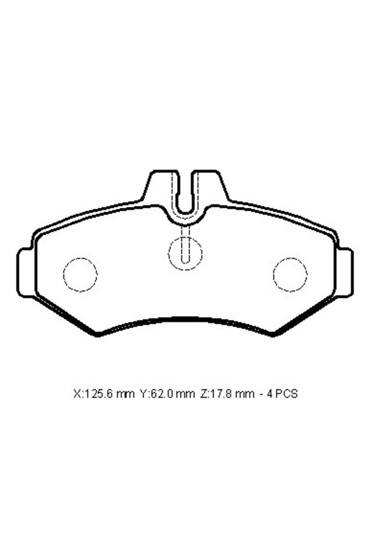 Volkswagen Volt-lt35/lt46-96/07;arka Fren Balatası Kulaksız)kablosuz)disk 125,6x62x17,8) A0084204420