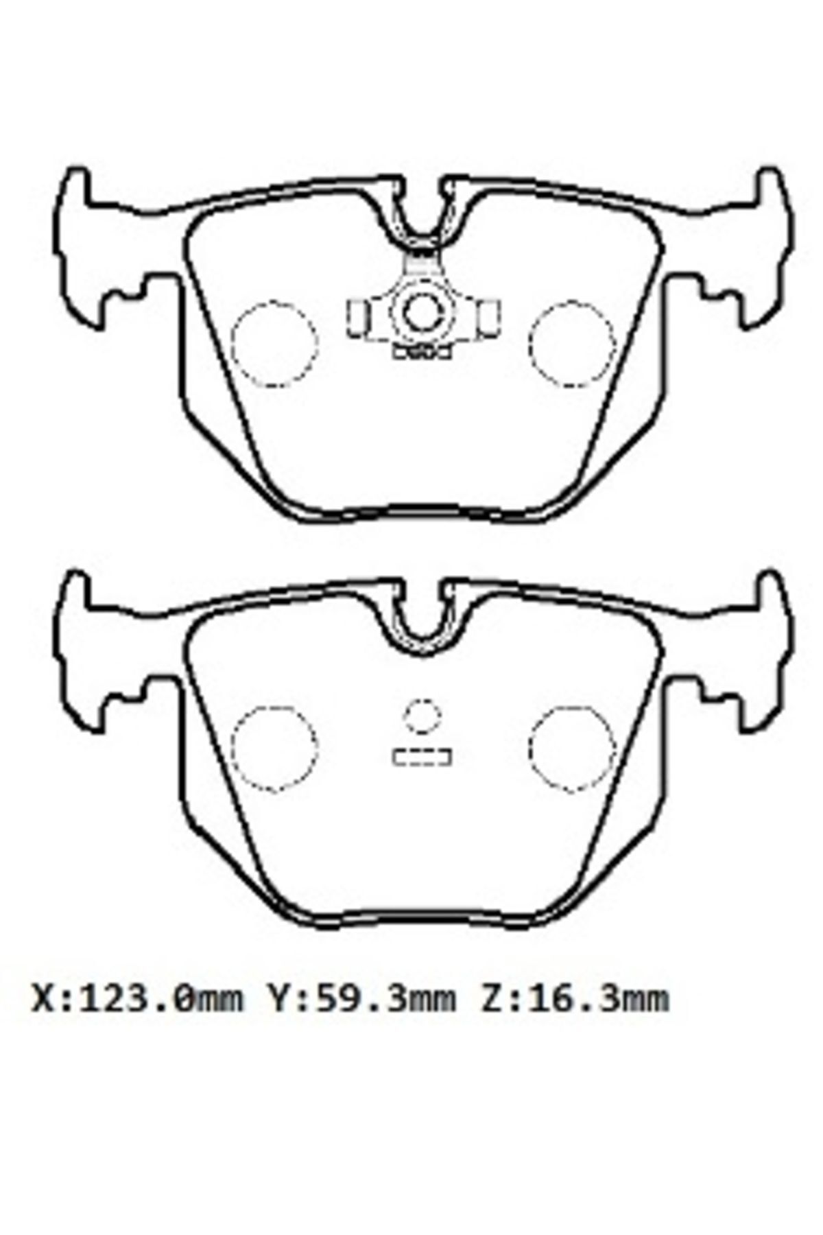 Bmw 5 Serı- E34- 92/95; Arka Fren Balatası (KABLOSUZ) (DİSK) (123X59,3X16,3) (BRAMAX) 34211159344