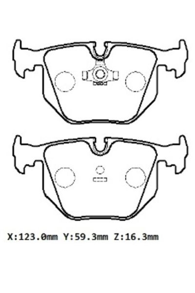 Bmw 5 Serı- E34- 92/95; Arka Fren Balatası (KABLOSUZ) (DİSK) (123X59,3X16,3) (BRAMAX) 34211159344