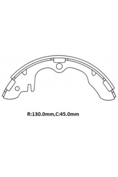 Kia Ceres Kamyonet 90/00 Ön/arka Fren Pabucu 2.2cc (130x45)(daıwa)