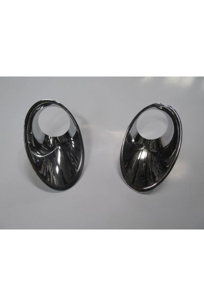 RENAULT MEGANE- 3- HB- 12/13; SİS LAMBA KAPAĞI ÇERÇEVE NİKELAJI SAĞ/SOL SET 2 PARÇA