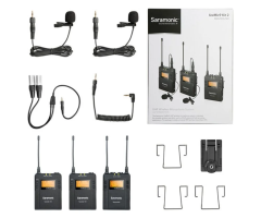 Saramonic UWMIC 9 RX9+TX9+TX9 Kit 2 UHF Wireless Kablosuz Mikrofon
