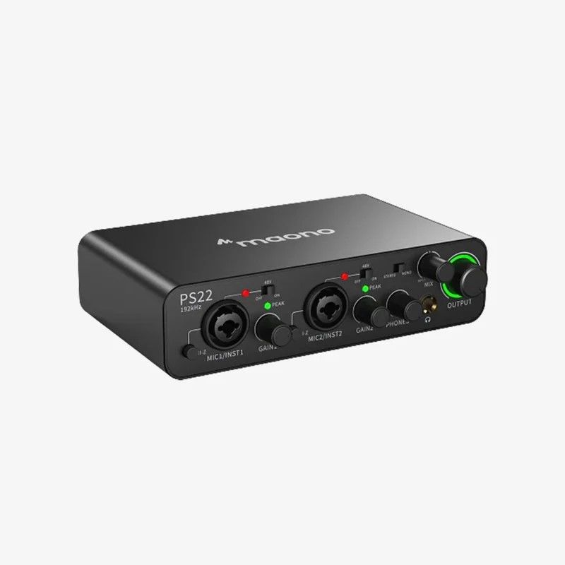 Maono PS22 Ses Kayıt ve Müzik Prodüksiyonu için 2x2 Ses Kartı