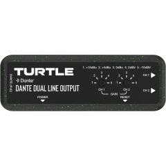 Turtle TAV-D2LDE Dante Dual Channel Analog Line Output Adapter with Gain Controls