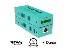 Turtle TAV-D2LEN-PRO Dante Pro Dual Channel Analog Line Input Adapter with Gain Controls