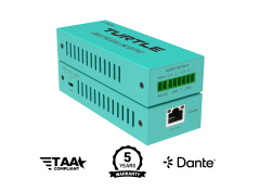 Turtle TAV-D2LDE-PRO Dante Pro Dual Channel Analog Line Output Adapter with Gain Controls
