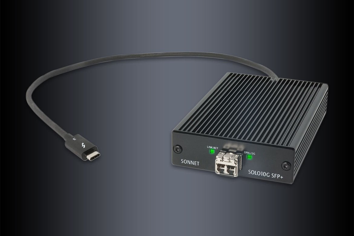 Sonnet Solo10G™ SFP+  Thunderbolt 3 Adaptör SOLO10G-SFP-T3