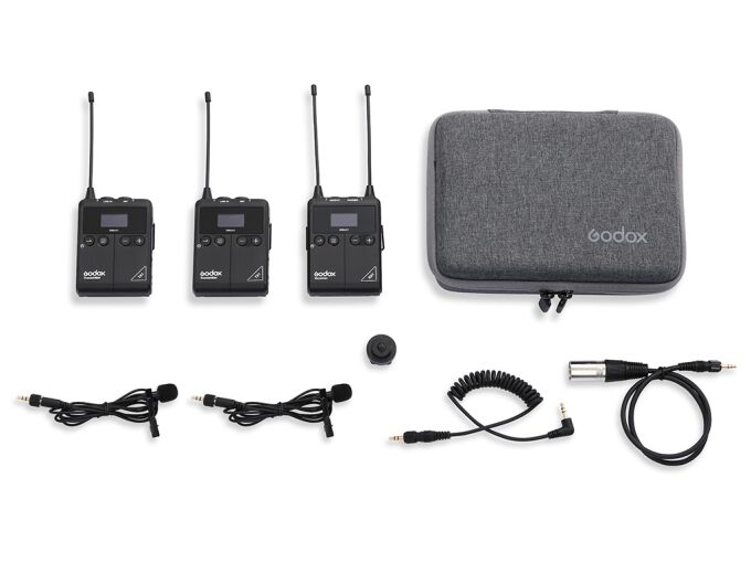 Godox WMicS1 2'li Kit UHF Kablosuz Mikrofon Sistemi