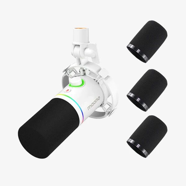 【マイクアーム付き】MAONO PD200XS ホワイト MAONO] High-quality gaming microphone with microphone arm