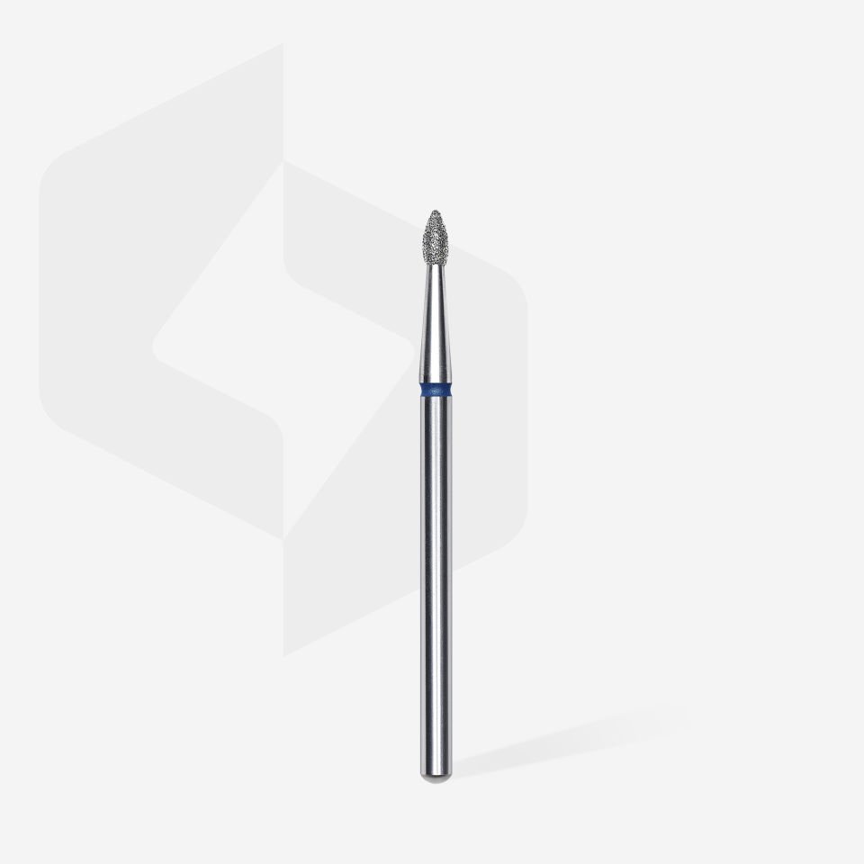Elmas Sivri tomurcuk freze ucu, Mavi, Çap 1,8 mm, Çalışma Kısmı 4 mm
