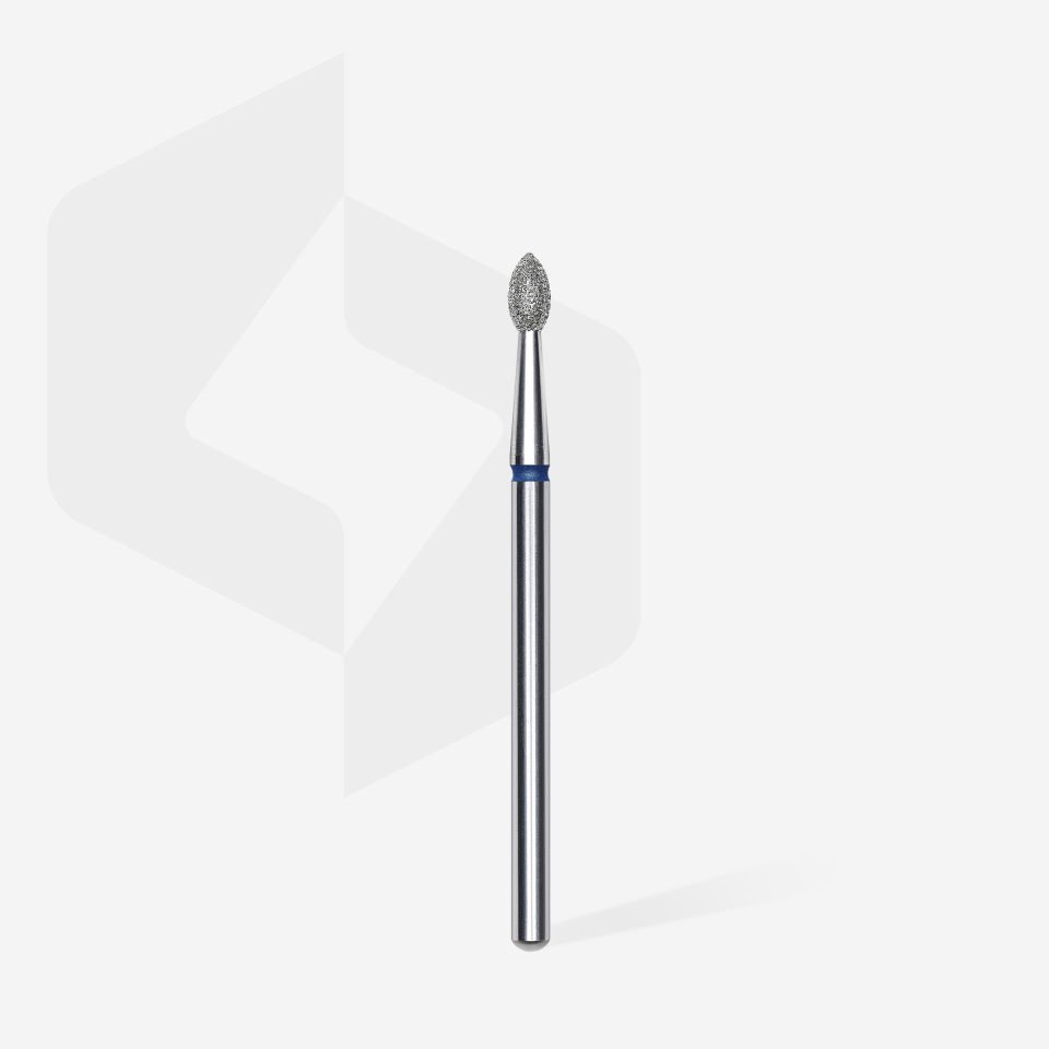 Elmas Sivri tomurcuk freze ucu, Mavi, Çap 2,5 mm, Çalışma Kısmı 4,5 mm
