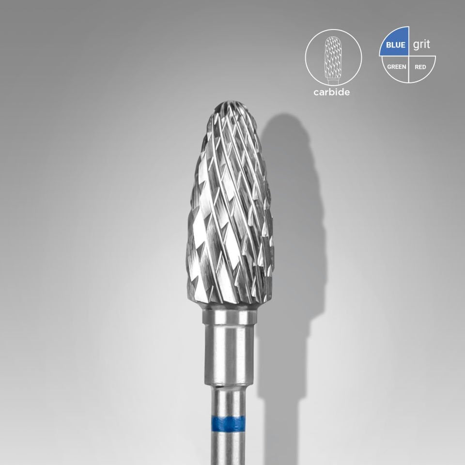 Sert Alaşım Mısır Freze, Mavi, Çap 6 mm / Çalışma Kısmı 14 mm
