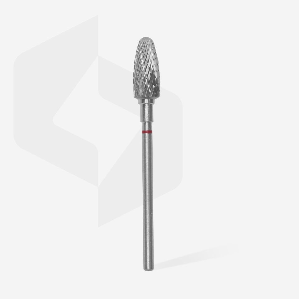 Sert Alaşım Mısır Freze, Kırmızı, Çap 6 mm / Çalışma Kısmı 14 mm