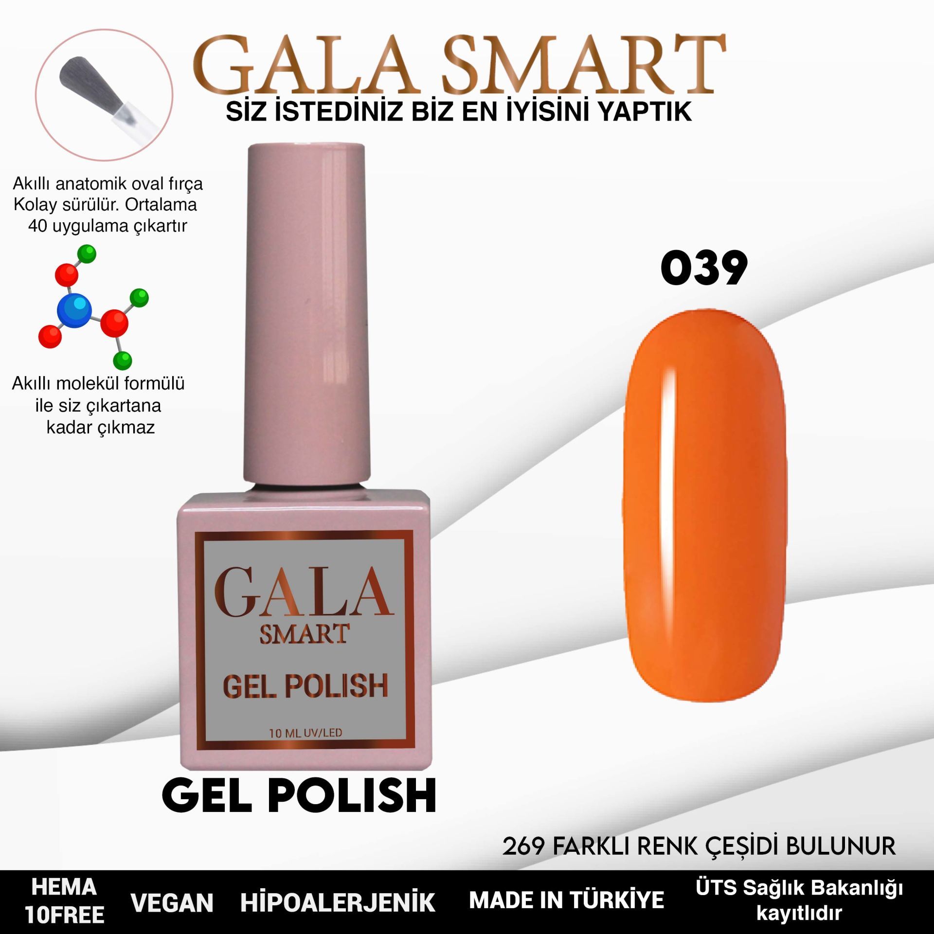 GALA CLASSİC KALICI OJE 10 mle 39