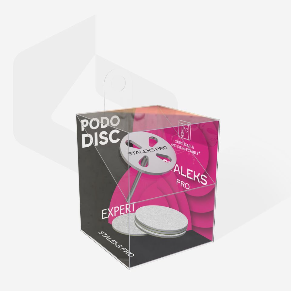PODODISC STALEKS PRO M Pedikür Disk (20 mm), 180 Grit Törpüler Set İle (5 Adet)