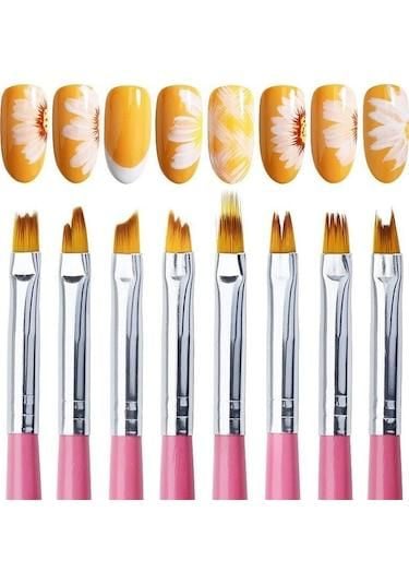 8'li Çiçek Nail Art fırça seti