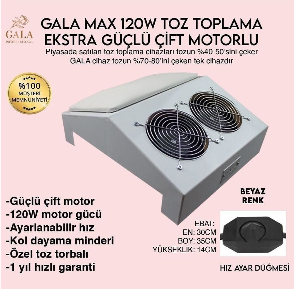 GALA 120 W TOZ TOPLAMA  BEYAZ METAL