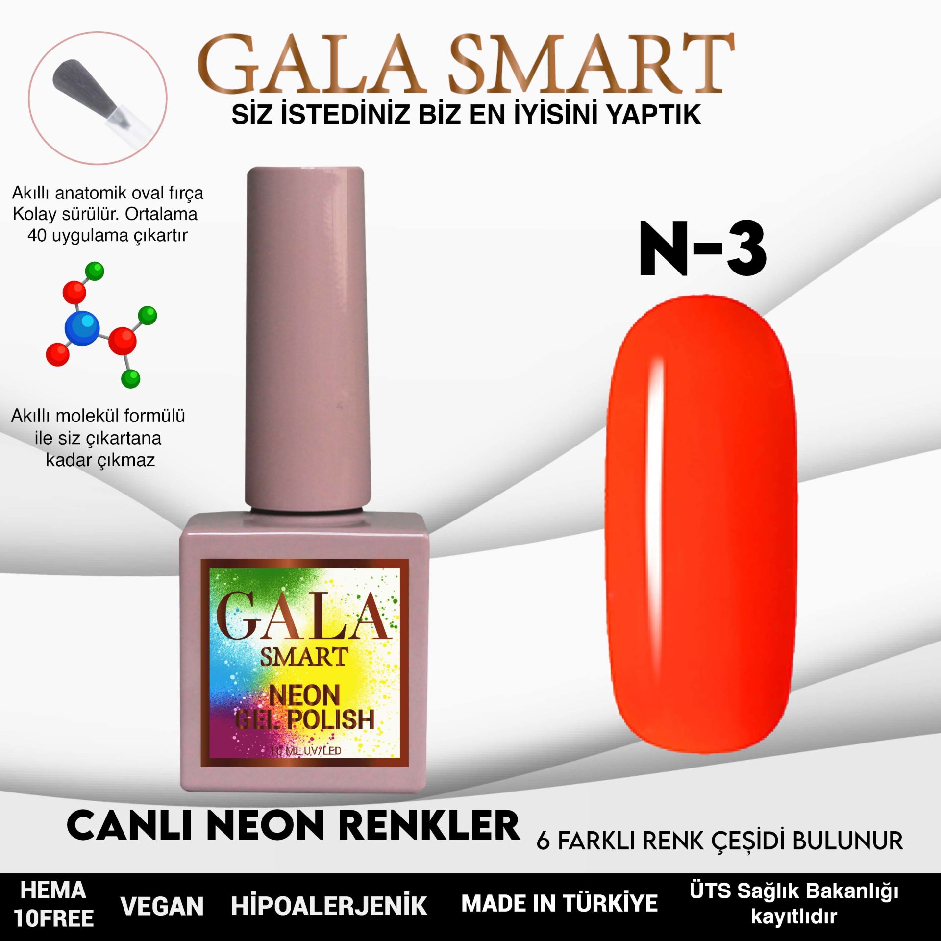 GALA NEON KALICI OJE 10 ml N3