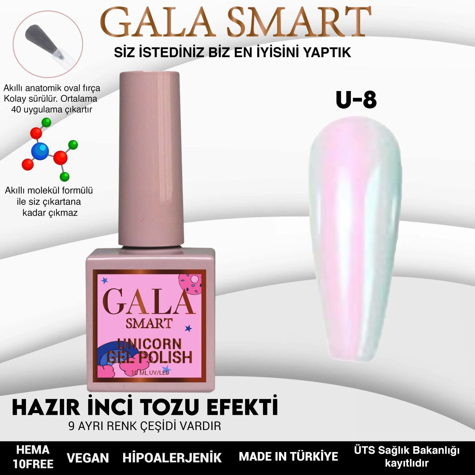 GALA UNİCORN KALICI OJE 10 ml U8