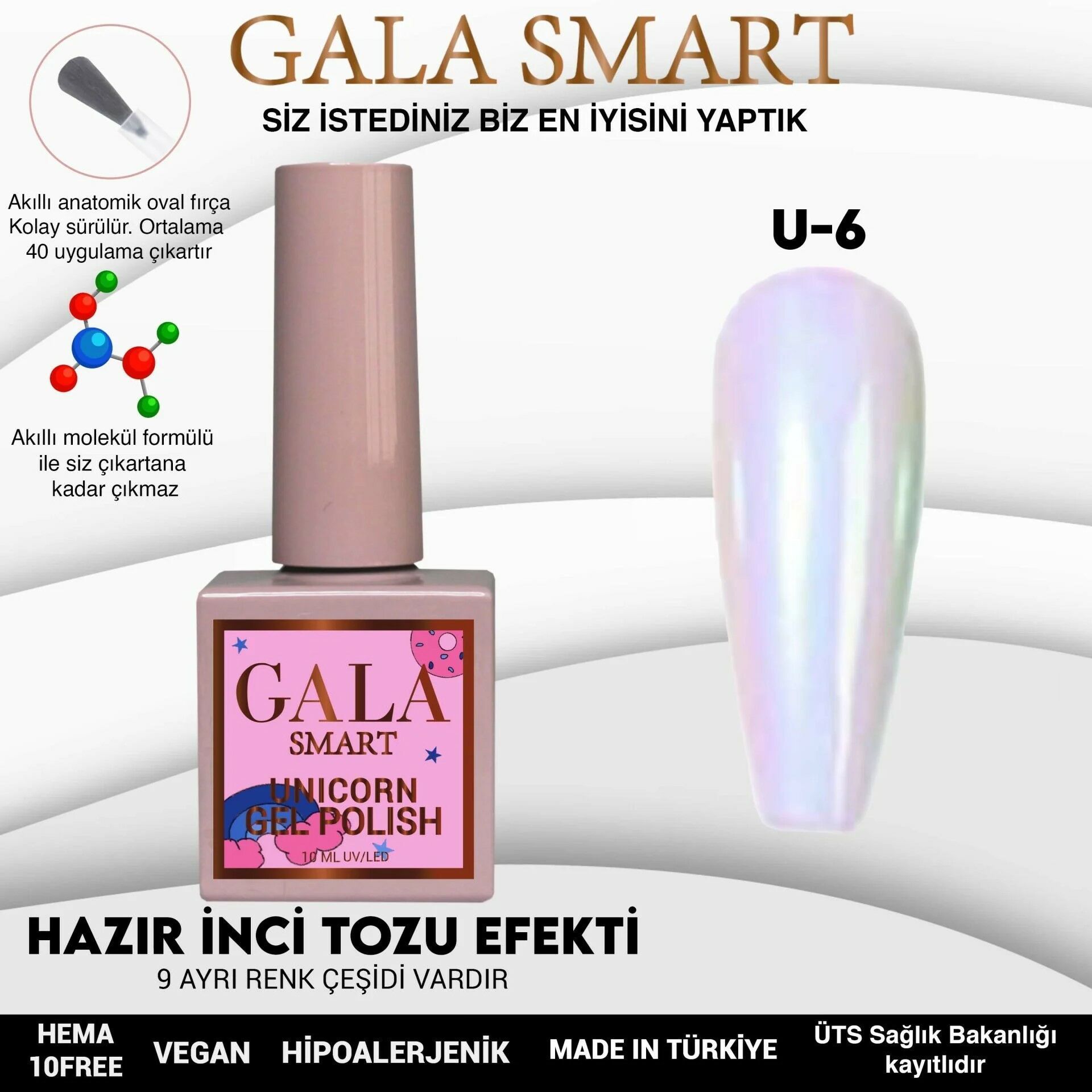 GALA UNİCORN KALICI OJE 10 ml U6