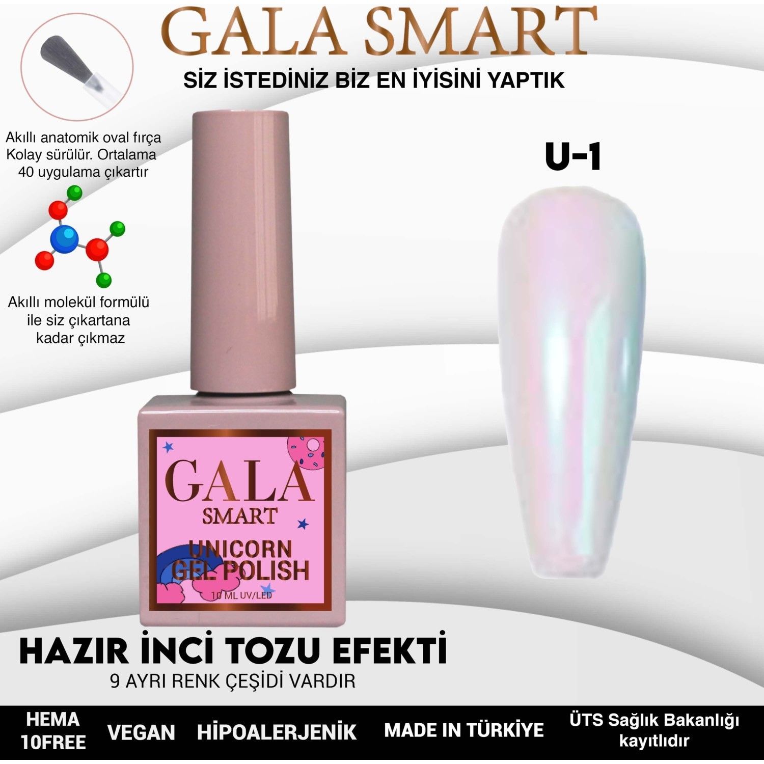GALA UNİCORN KALICI OJE 10 ml U1