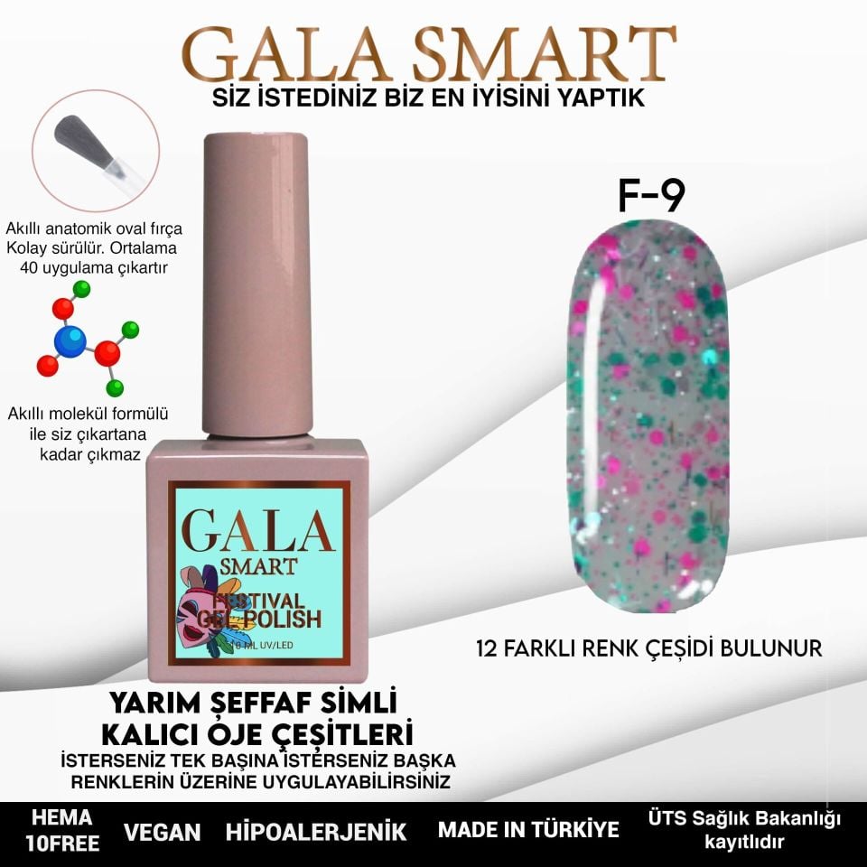 GALA FESTİVAL KALICI OJE 10 ml F9