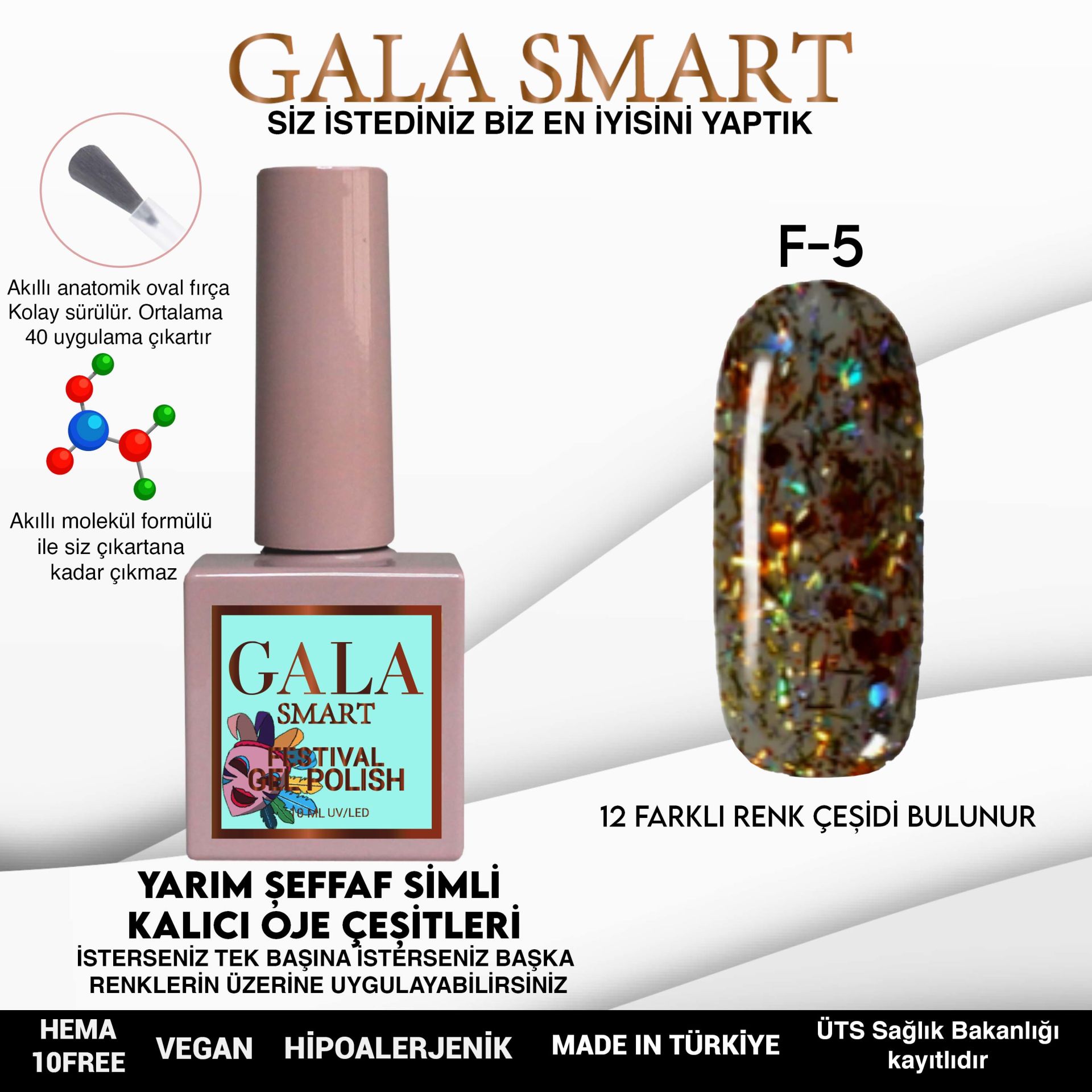 GALA FESTİVAL KALICI OJE 10 ml F5