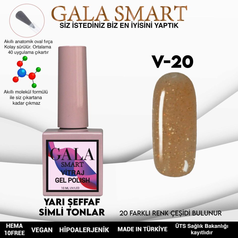 GALA VİTRAJ (SİMLİ) KALICI OJE 10 ml V20