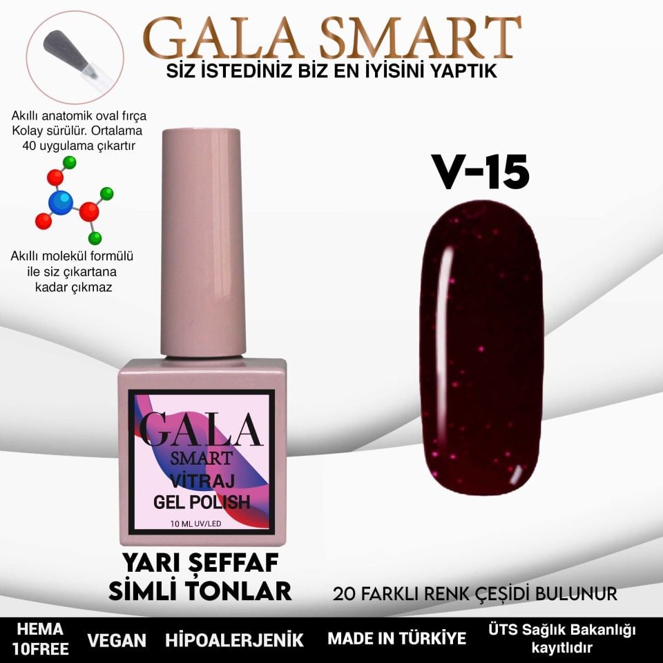 GALA VİTRAJ (SİMLİ) KALICI OJE 10 ml V15