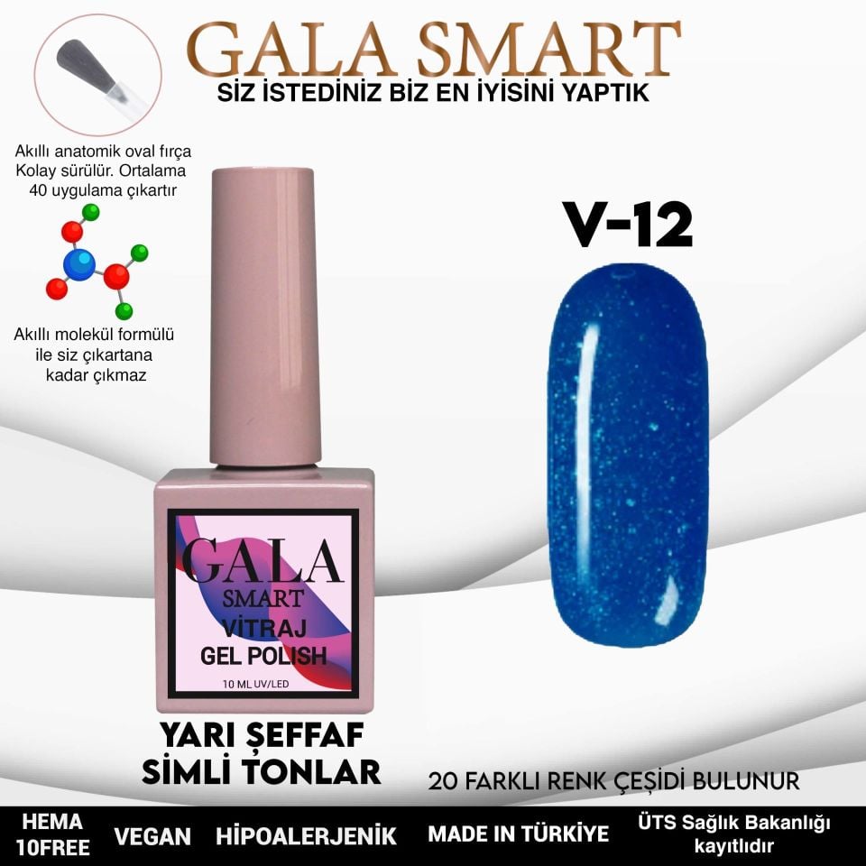 GALA VİTRAJ (SİMLİ) KALICI OJE 10 ml V12