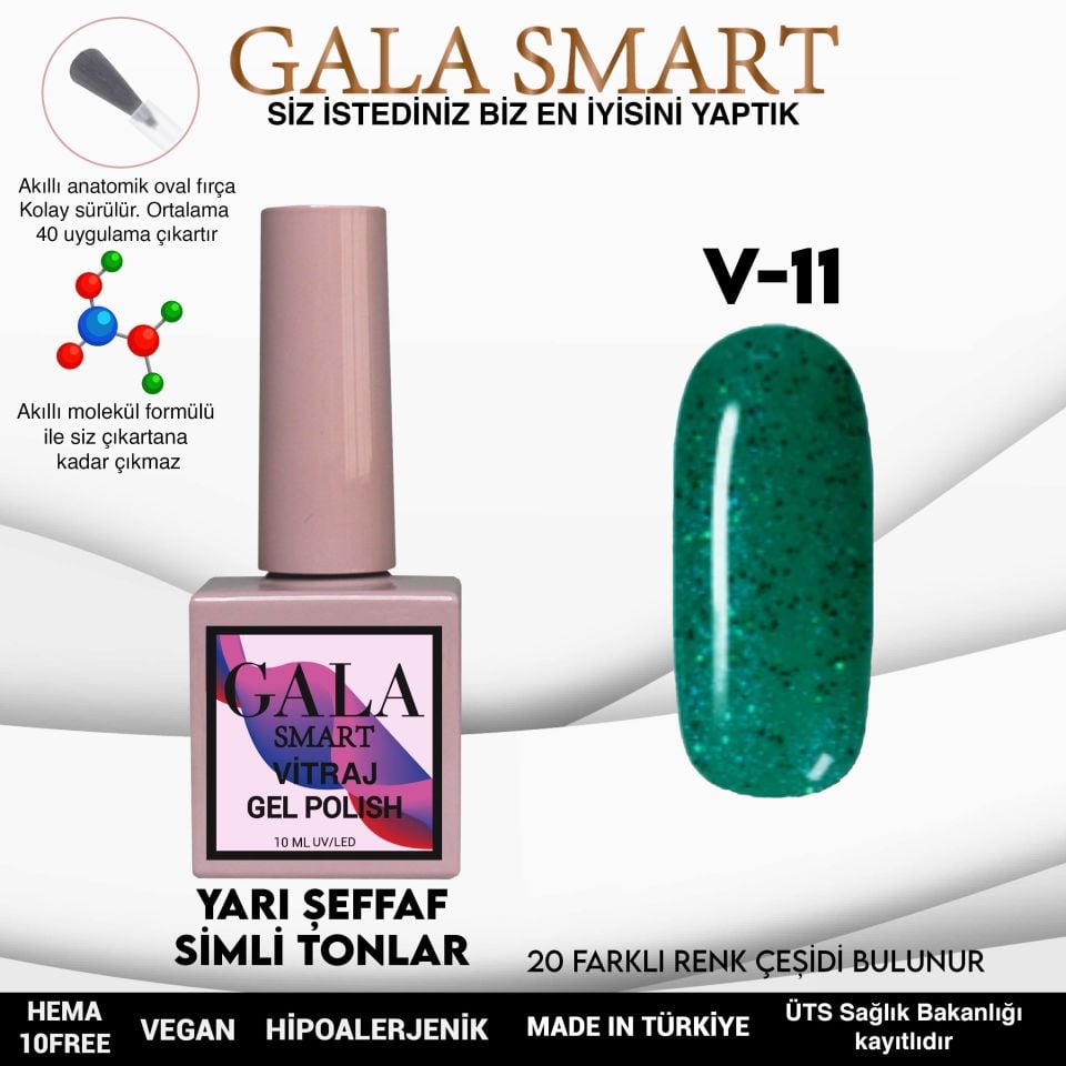 GALA VİTRAJ (SİMLİ) KALICI OJE 10 ml V11