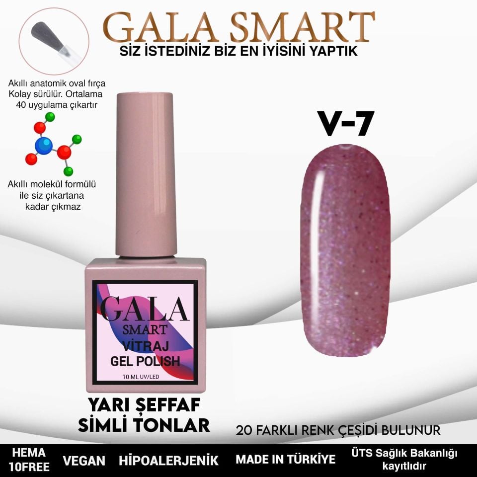GALA VİTRAJ (SİMLİ) KALICI OJE 10 ml V7