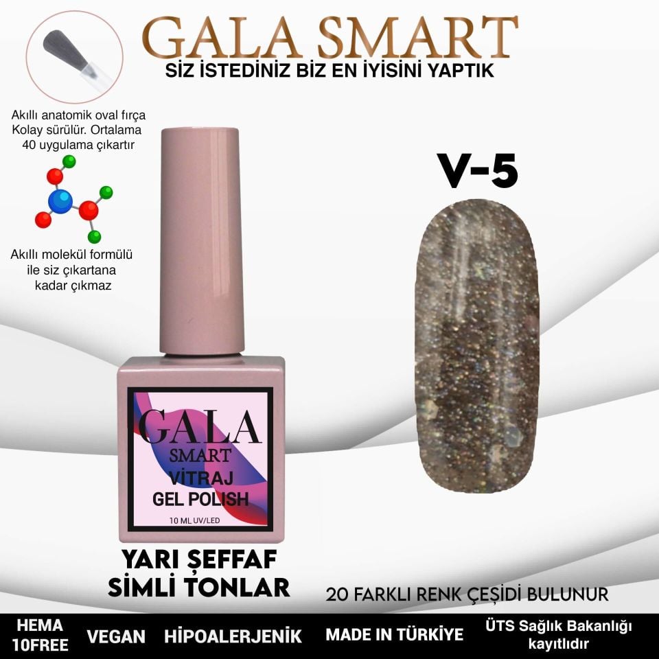 GALA VİTRAJ (SİMLİ) KALICI OJE 10 ml V5